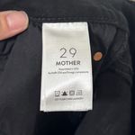 Mother High Waisted Smokin' Double Micro Fray Skirt in Pitch Black Denim Size 29 Photo 6