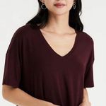 American Eagle Maroon soft and sexy oversized t-shirt, super comfortable Photo 0