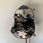 Vintage Abba Hawaii Tropical Floral Black and White Clutch Photo 2