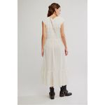 Free People  Ethereal Cottage Desert Dazed Midi Dress Maxi Top Ivory Small Boho Photo 3