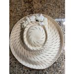 Vintage VTG Sonni San Francisco Wide Brim Straw Sun Derby Church Easter Hat Tan Photo 1