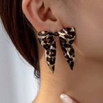 None 🤠🤠🤠3 for 12$🤠🤠🤠Bow tie Leopard Earrings Photo 1