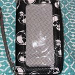 Skulls wristlet wallet zip close 3 pouch card holders 13 pro max fits halloween Black Photo 0