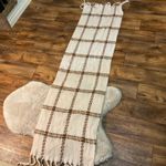 Anne Klein Scarf Fringed Plaid Neutral Cream Tan Black Large Blanket Cozy Soft Photo 4