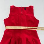 J.Crew Dress Womens 4 Red Pleated Mini A Line Scuba Tomato Girl Photo 6