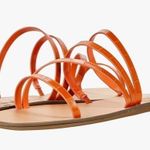 Marc Fisher  Bonina Orange Croc Embossed Sandal, New in Box Photo 1