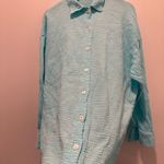 Vitamin A  Women's Long Sleeve Gauze Cover Up Shirt - Aqua L Photo 4