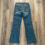 7 For All Mankind  Blue Flare Jeans Size 28 Modern Dojo High Rise Traveler Denim Photo 2