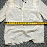 Jennifer Lopez  Women's See Through‎ Cream Long Sleeve Blouse Size XS Photo 6