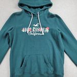 Hollister Womens Sweatshirt Size M Forest Green Hoodie Pullover Kangaroo Pocket Photo 5