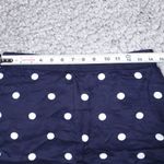 Banana Republic Polka Dot Pencil Skirt Size 6P Petite Navy Blue Linen Blend Photo 6