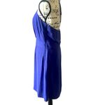 Banana Republic Halter Purple Pleated Front Sleeveless Fit & Flare Dress Size 8 Photo 4