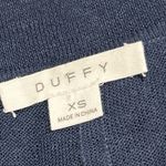 Duffy Cardigan & Tank Womens XS Open Front Blue Linen Shell Sweater Lightweight Photo 7