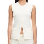 LIONESS Kourt Sleeveless Knit Vest Cream Color Button up, Size Medium New Photo 8