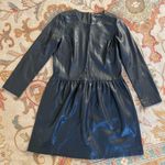 ZARA Black Faux Leather Long Sleeve Dress Photo 0