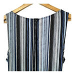 Elle Striped Wide Leg Sleeveless Jumpsuit Belted Women Size Medium NWT Photo 4