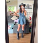 Steve Madden Mick Pintuck Denim Romper in Moon Shadow Size X-Small Photo 11