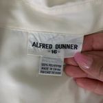Buttons Vintage Alfred Dunner Silky Dress Shirt 16 Cream Hidden  Long Sleeves Photo 5