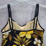 White Stag  Yellow Floral Crop Padded Swimwear Tankini Tank Top Medium M 8/10 Photo 4