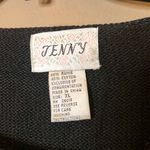 Jenny Vintage Ramie Short Sleeve Sweater Floral Safari Animal Print Black XL Photo 2