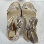 Dolce Vita Myra Espadrilles Sandals Snake Print Straps Womens 7.5 Platform Beige Tan Photo 9