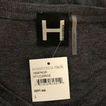 Bordeaux H by  Womens Top Ribbed Knit Draped Back Long Sleeve Gray Size L Photo 3