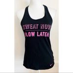 PINK - Victoria's Secret Nike • Black Pink Sweat Now Glow Later Tank Top Photo 1