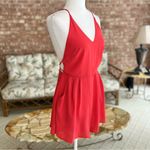 Lush Clothing Lush Romper Red Backless Chiffon Sleeveless M Dressy Party Vacation Cocktail Photo 10