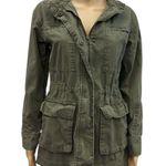 Universal Threads Universal Thread Cotton Olive Khaki 4 Pocket Cinch Waist Utility Jacket Women XS Photo 0