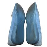 Salvatore Ferragamo Blue Suede Loafers Quiet Luxury Minimal Chic Slip-On Comfort Old Money Luxe 7.5 Photo 6