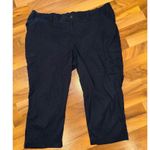 Duluth Trading Co Cropped Cargo Pants Relaxed Fit Casual Everyday Black Size 14W Photo 1