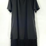 Le Superbe Black Fitzgerald Fringe Mini Dress Short Sleeve Sz Med NWT MSRP $425 Photo 4