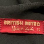 British Retro Rockabilly Midi Swing Dress Size 8 Black Photo 8