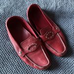 Cole Haan Red Leather Slip On Driving Loafers Moccasins Shoes Size 7.5 Photo 2