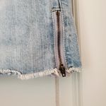 Bongo light wash denim skirt distressed button zip Photo 5