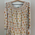 Sanctuary Elle Off Shoulder Boho Orange and Cream Print Dress Size L Photo 5