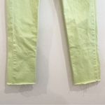 AGOLDE  Jeans Womens 24 Green Criss Cross Straight Button Fly Raw Hem‎ Denim EUC Photo 2