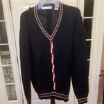 Oscar de la Renta Women’s Sweater M Black Red Photo 0