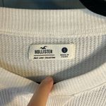 Hollister  Ivory Waffle Knit Boxy Long Sleeve Shirt | Size Small Photo 1