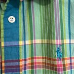 Ralph Lauren Polo Sport  Green Plaid Sleeveless Button Down Shirt Size 6 Photo 4