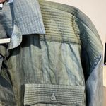 Vintage Silk Button Up Shirt Blouse Small Tie Dye Indie Classic Army Green Cute Photo 9