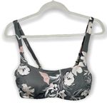 Athleta Aqualuxe Floral Wildflower Adjustable Bra-Sized Bikini Top 36B/C Gray Photo 1