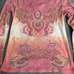 Y2K Vintage Long Sleeve McBling Rhinestone Graphic Top Size Small Pink Photo 5