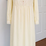 Lily Of France Vintage 70s Lily Of France Ivory Lace Trad Wife Peignoir Long Lined Nightgown S Photo 0