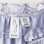 Joie  Floral Button Down Long Sleeve Ruffle Blouse Photo 7