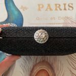 Guess black sparkling shimmering glitter embellished small mini minaudiere chain bag Photo 5