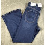 New American Eagle Curvy Super High Rise Flare Jeans Womens 14 Stretch Hippie Blue Size 14P Photo 1