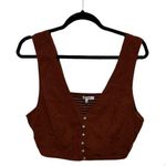 Madewell Softdrape Gwen Crop Vest Tank Top Rusty Redwood NWT Size 14 / Large Photo 0