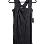 Michael Lauren Mumford Wide Strap V-Back Tank Dress Mini Navy M New Photo 0