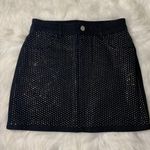 Forever 21 Black Denim Rhinestone Mini Skirt Photo 1